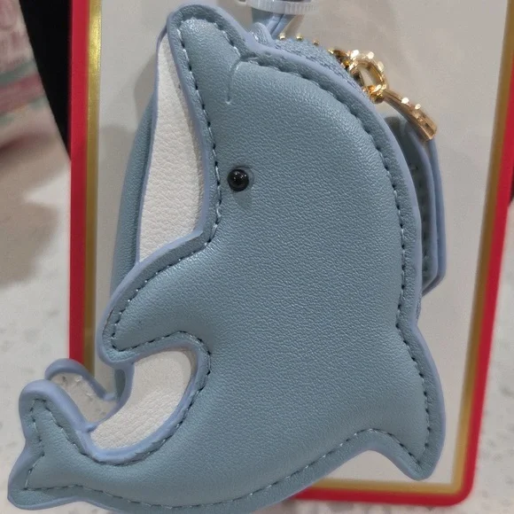 🐬🔹️Piper K 🔹️ UK Exclusive Light Blue Dolphin Key Holder Bag Charm - Picture 4 of 6